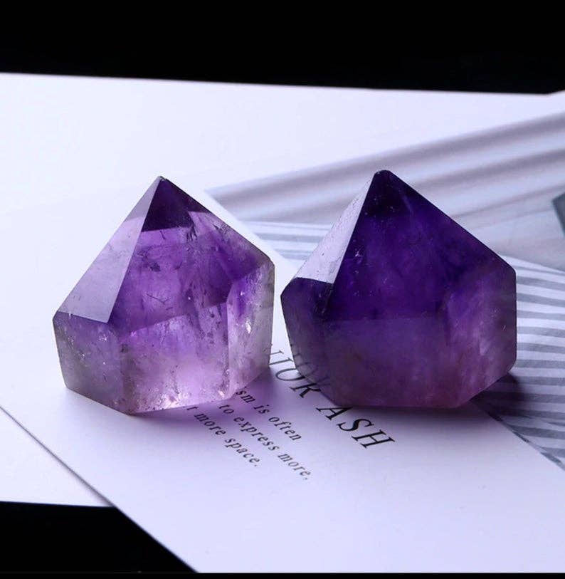 3PCS Rare Natural Healing Quartz Wand Dream Amethyst Crystal Points Cure Stone
